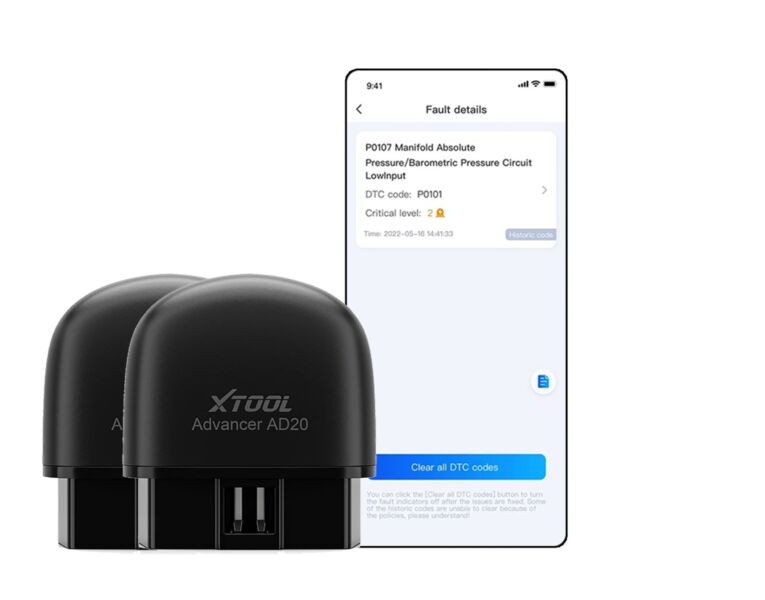 XTOOL Advancer AD20PRO Tester diagnostyczny APLIKACJA SMARTOFON iOS Android