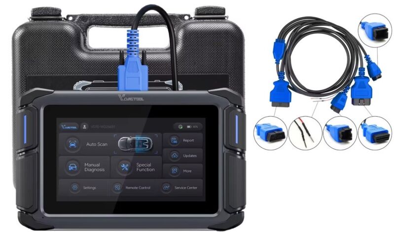 VDIAGTOOL VD70 TESTER DoiP CANFD FCA SGW KABEL j.Polski 3 lata aktualizacji