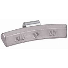 Ciężarek ołowiany ALU 50g, nabijany na obręcz aluminiową - niepowlekany