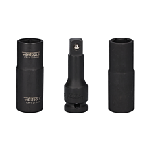 Zestaw nasadek 1/2" FORD (18,5-21,5 mm) + adapter/ przedłużka 75 mm